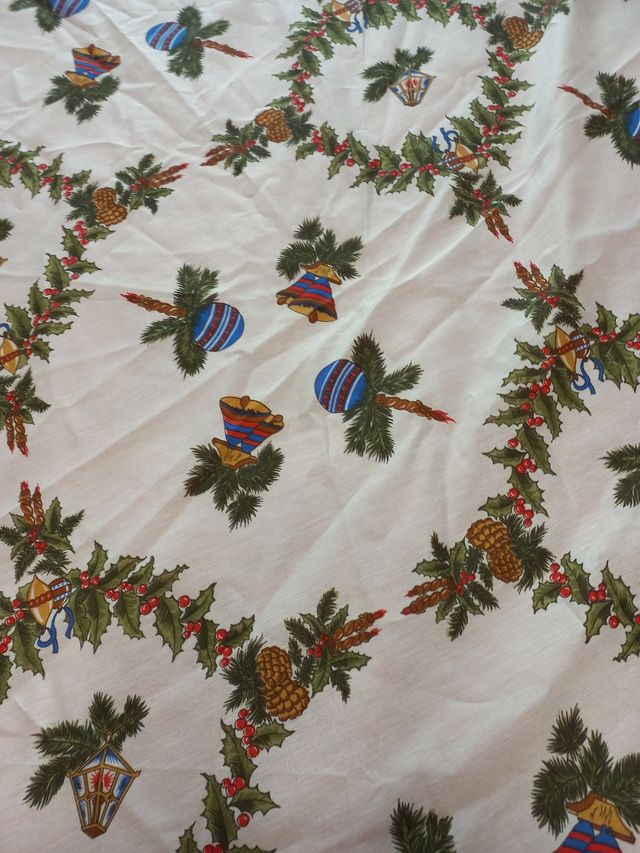 Mantel Redondo Navideño Multicolor