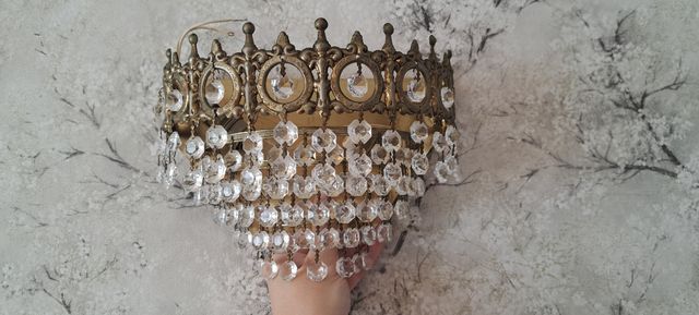 Apliques de pared dorados con cristales