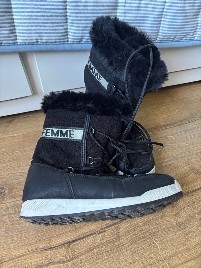 Botas de invierno negras talla 37