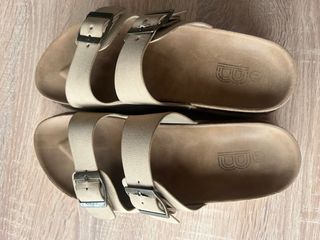 Sandalias de ante color Beige con Plataforma