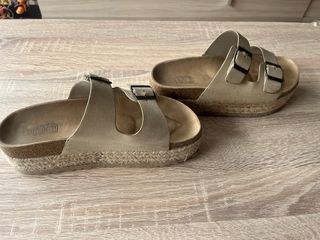 Sandalias de ante color Beige con Plataforma