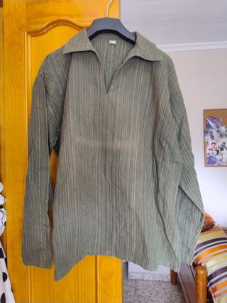 Camisa verde manga larga