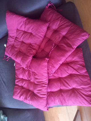 Cojines para silla color rosa/morado