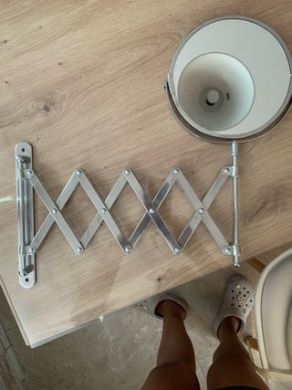 Espejo de aumento extensible plateado