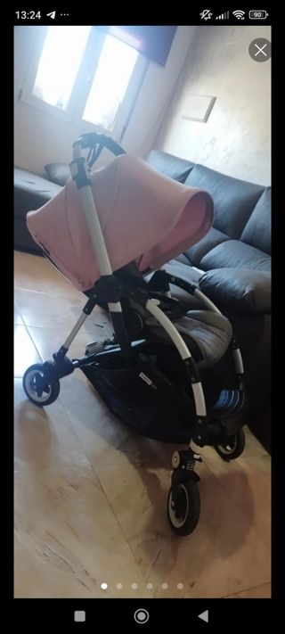 Cochecito de bebé bugaboo rosa