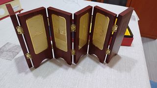 Biombo decorativo chino con figuras