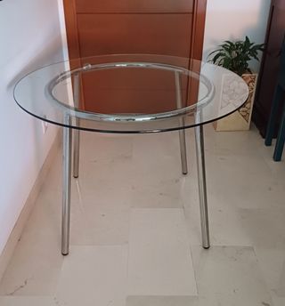 Mesa redonda de cristal ikea