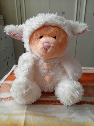 Peluches orso travestito da agnello 22cm anni 80