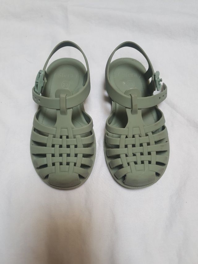 Lote 2 pares cangrejeras niña/o verde Igor y Sfera