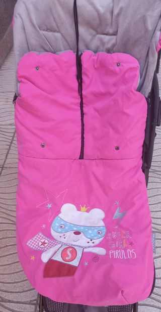 Saco Capazo/Silla Coche Invierno Rosa