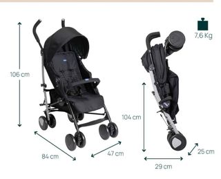 Silla de paseo Chicco negra