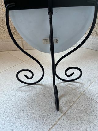 Espejo Ovalado con Pie de metal para tocador