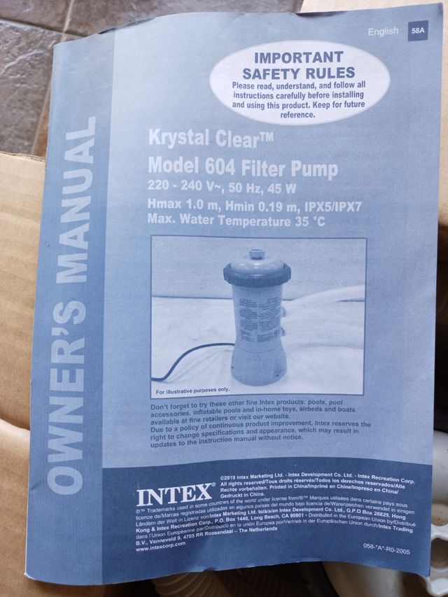 Depuradora Intex 28604 2006 l/h EN BUEN ESTADO