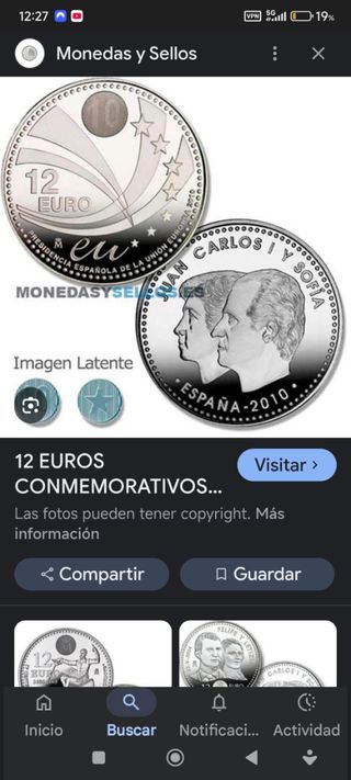 Moneda 12 Euro Planeta Tierra 2008 España. 