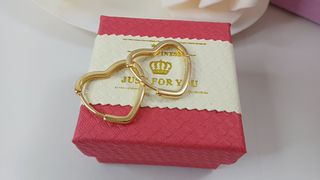 Pendientes Aro Corazón Chapado Oro 18k 2cm