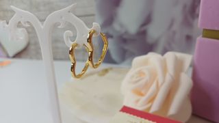 Pendientes Aro Corazón Chapado Oro 18k 2cm