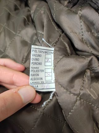 Chaqueta de piel vintage marrón