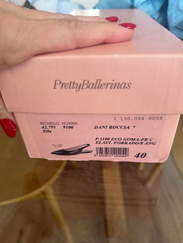 Pretty Ballerinas Slingbacks Piel Serpiente