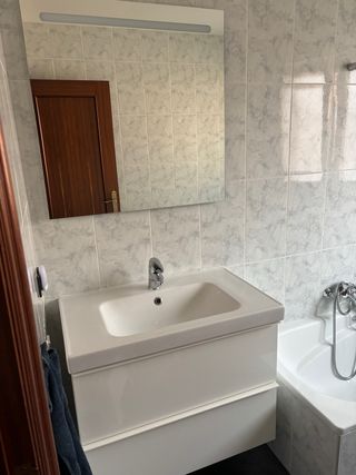 Armario y Espejo Baño Blanco