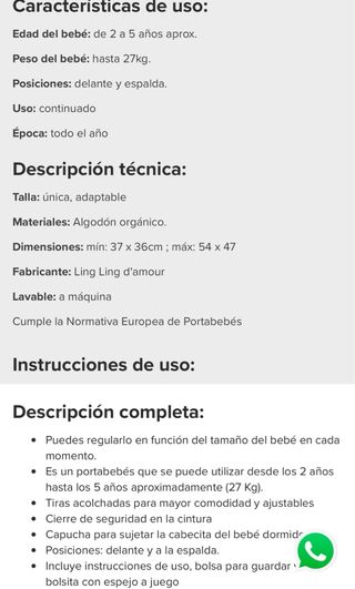 Mochila Porteo Ergonómica Gris (ling ling amour)