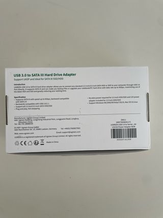 Adaptador UGREEN SATA III a USB 3.0