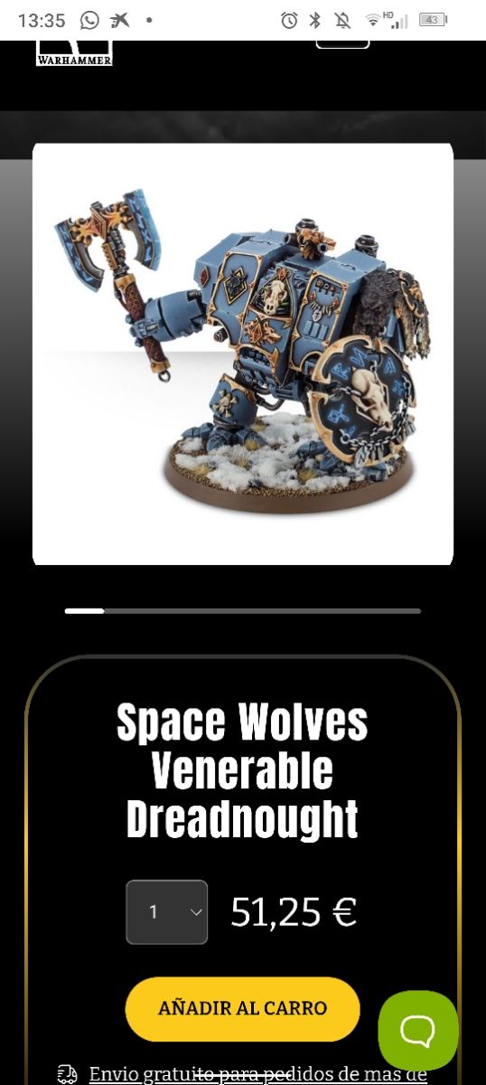 Dreadnought Venerable Lobos Espaciales Bjorn