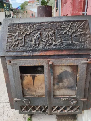 Estufa de leña forja