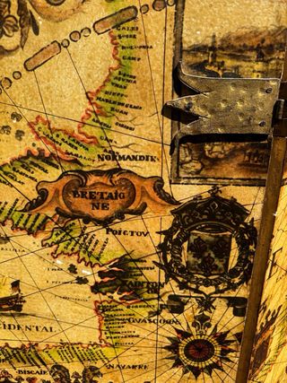 Biombo antiguo mapa Europa