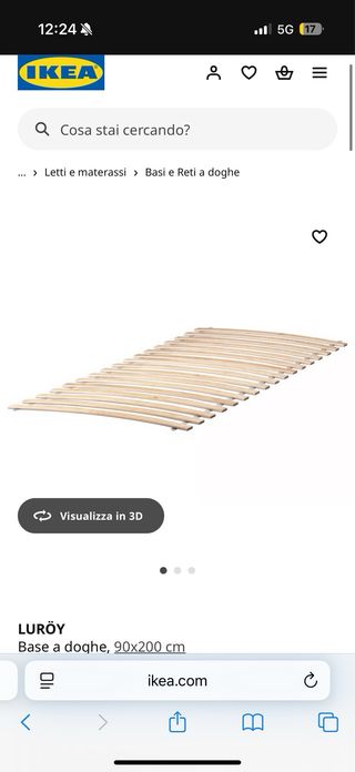 Struttura letto IKEA NEIDEN pino 90x200