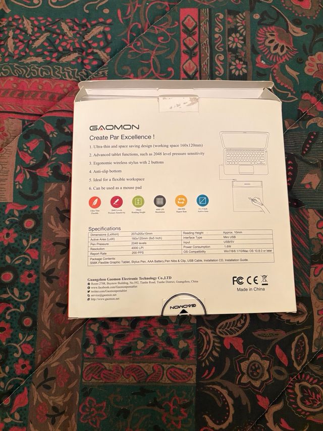 GAOMON S56K Tableta Gráfica Ultra Thin