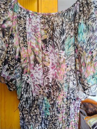 Conjunto Camisa y Falda Corta Multicolor