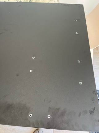 Tablero Mesa Estudio 160x80 Negro dañado esquinas