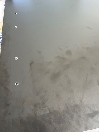 Tablero Mesa Estudio 160x80 Negro dañado esquinas