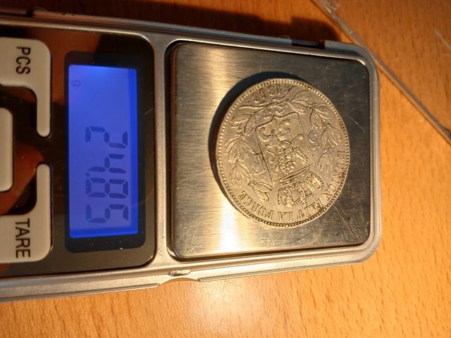 5 Francos Bélgica 1868 Leopoldo II