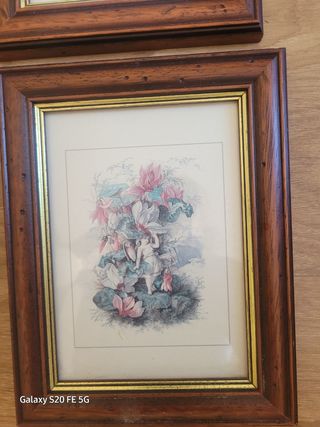 Cuadros ( 4 cuadros) Marco Madera y Dorado.