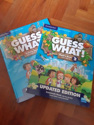Libro y activity Guess What 2 primaria Cambridge