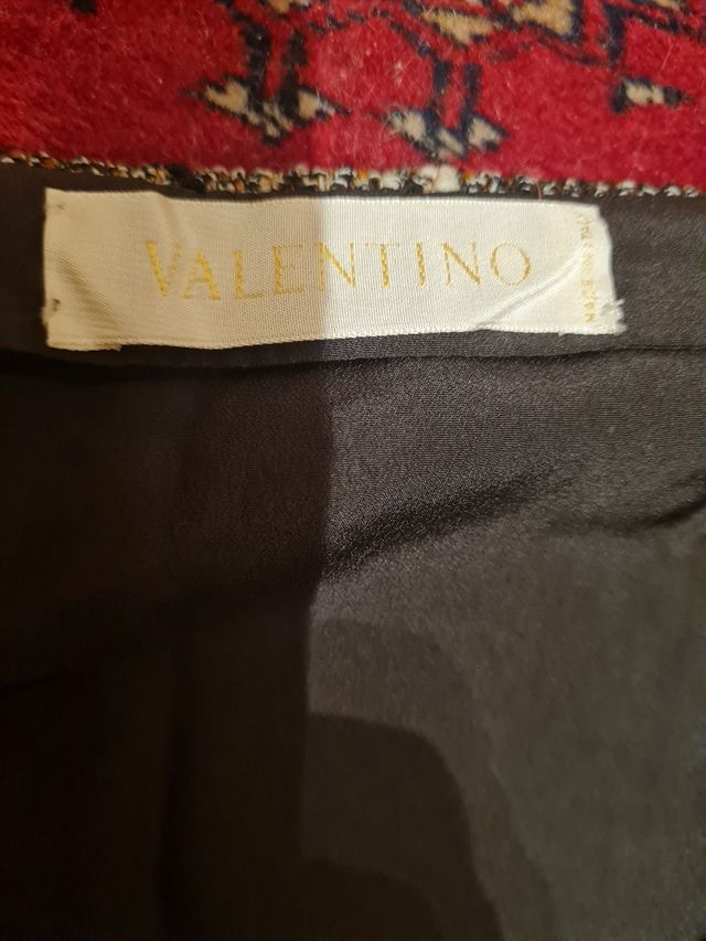 Falda Valentino Cuadros Beige/Gris