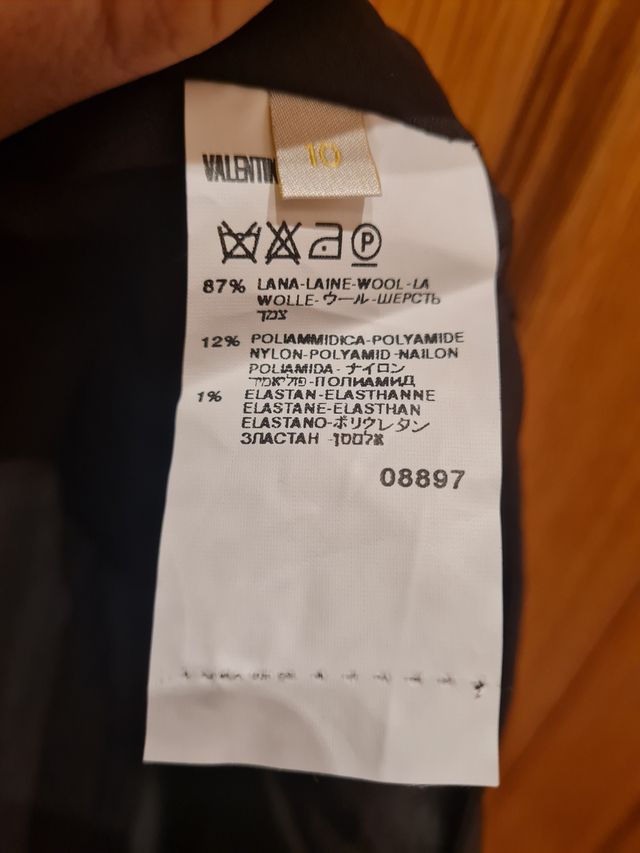 Falda Valentino Cuadros Beige/Gris