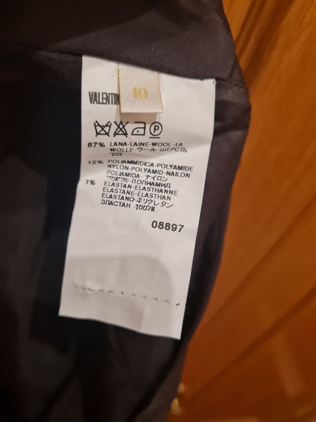 Falda Valentino Cuadros Beige/Gris