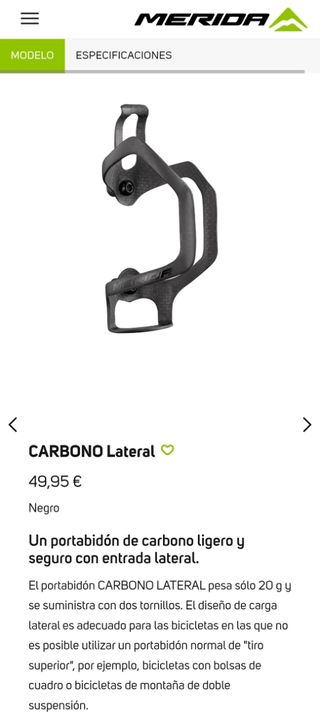 Portabidón Carbono Lateral