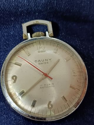 Reloj de bolsillo CAUNY SWISS 17 RUBIS