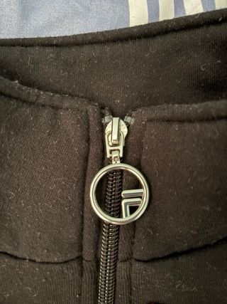 Premium FILA Knit — 90s Half Zip Black Jumper