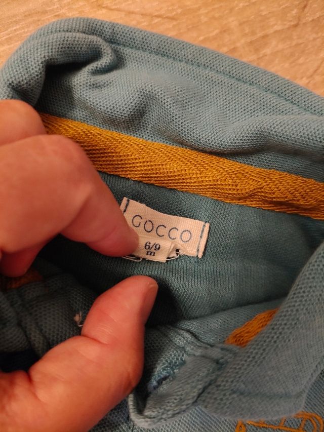 Polo Gocco azul 6-9 meses