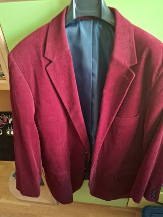 Chaqueta de pana roja