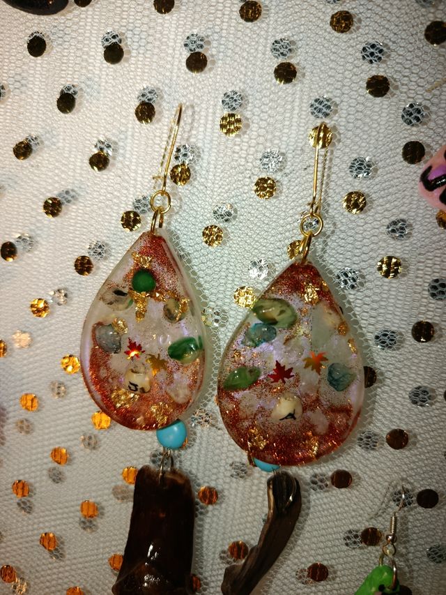 Pendientes Marrakech Dorados Multicolor