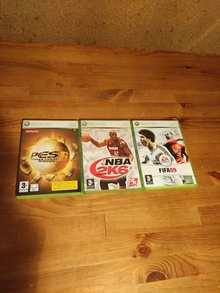 Pacchetto 3 giochi Xbox 360: PES, NBA 2K6, FIFA 09
