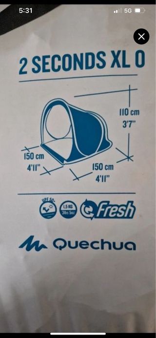 Tienda campaña Quechua 2 Seconds XL