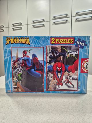 2 Puzzles Spiderman 100 Piezas Educa