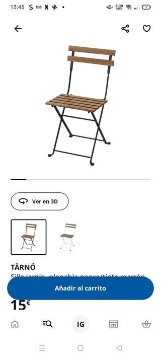 Sillas de exterior Ikea