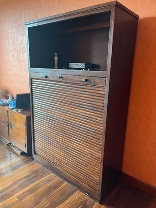 Mueble antiguo Tambour Madera
